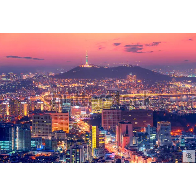 Tranh dán tường đường phố Hàn Quốc 3D Miễn Phí chèn tên riêng Quán, chèn chữ và logo theo yêu cầu