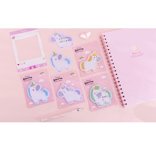 Giấy note ngựa Unicorn chibi T10S4.48-2019