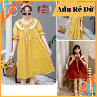 Đầm nữ babydoll, đầm babydoll nữ dễ thương size M màu vàng SKUD-04
