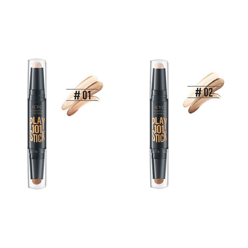 ⚜️Thanh Tạo Khối Che Khuyết Điểm 2 Trong 1 Lameila Play 101 Stick Hàng Nội Địa Trung Phấn bắt sáng hai đầu