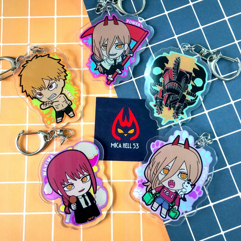 Móc Chìa Khóa Anime Chainsaw Man Keychain Acrylic Dễ Thương KC02