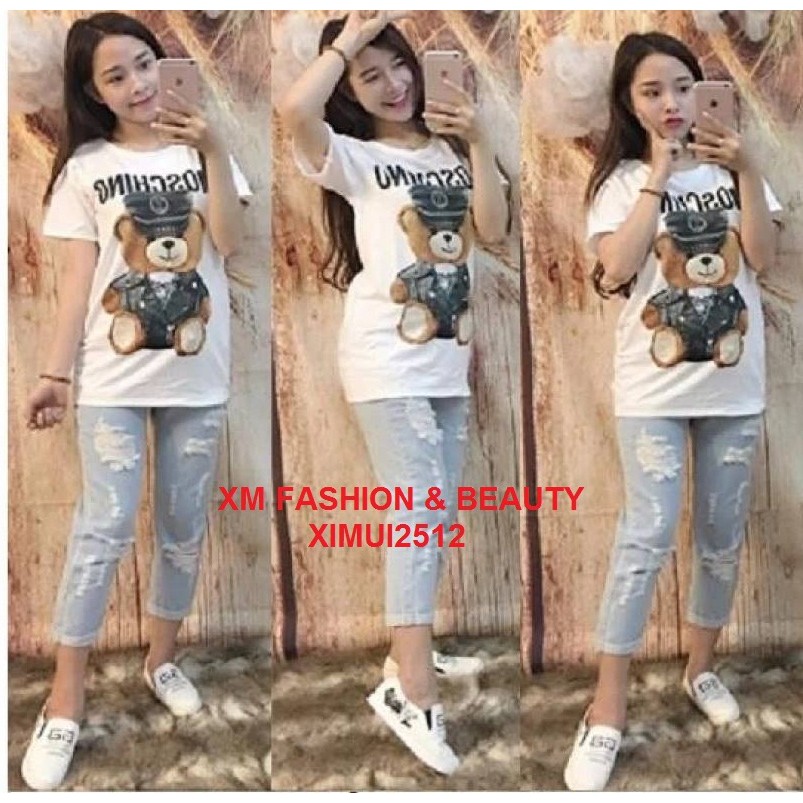 Áo Thun Nữ Kiểu In 3D - Phom Rộng Thời Trang Mới- XM FashionBeauty (Bear Moch) - AT001