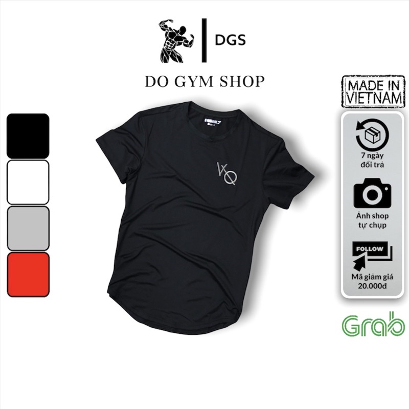 Áo phông nam thể thao DO GYM SHOP form ôm body, logo thêu thun lạnh 4 chiều thoáng mát