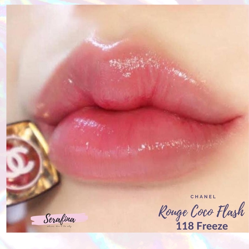#118 Freeze - Hồng cam phớt - Son CHANEL ROUGE COCO FLASH dưỡng môi căng bóng, lên màu chuẩn 3g fullbox