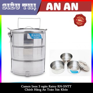 CAMEN INOX 3 NGĂN RAINY - RN-3NTT CHÍNH HÃNG AN TOÀN SỨC KHỎE