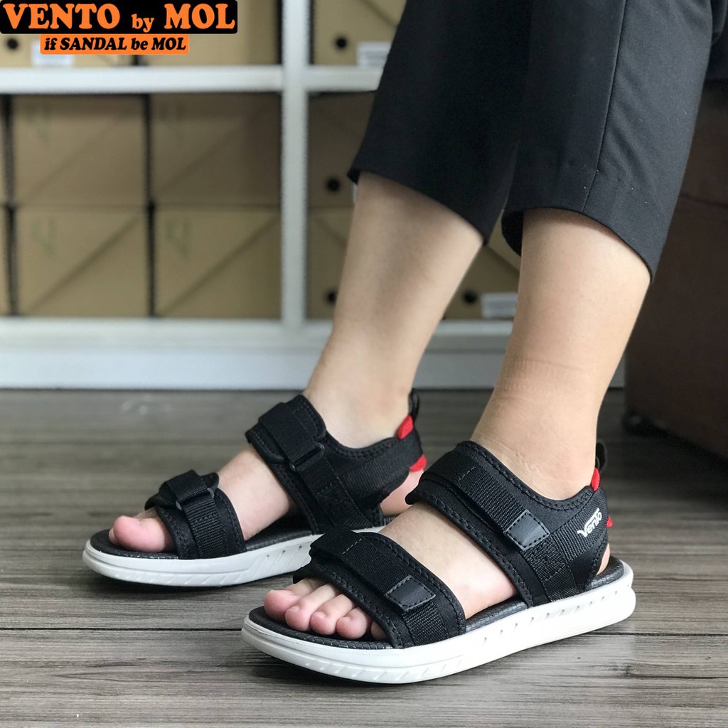 Giày sandal Vento nữ 2 quai ngang vải dù có quai hậu cố định mang đi học du lịch NB81B