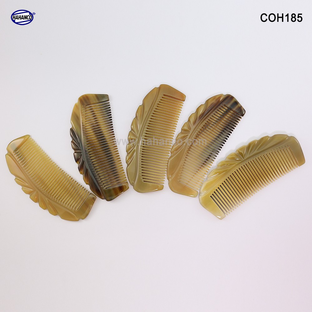 Lược sừng xuất Nhật - COH185 (Size: L - 15cm) Vương miện - Horn Comb of HAHANCO - Có lợi cho sức khỏe