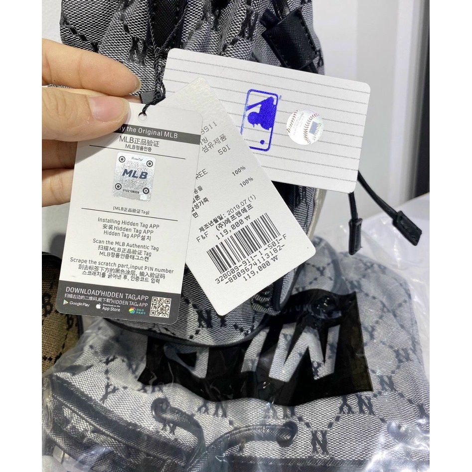 (Tqxk 1:1) Túi Rút M/L/B Monogram Diamond Jacquard New Yourk Yan//kees Gray !  - Mẫu siêu hít hót