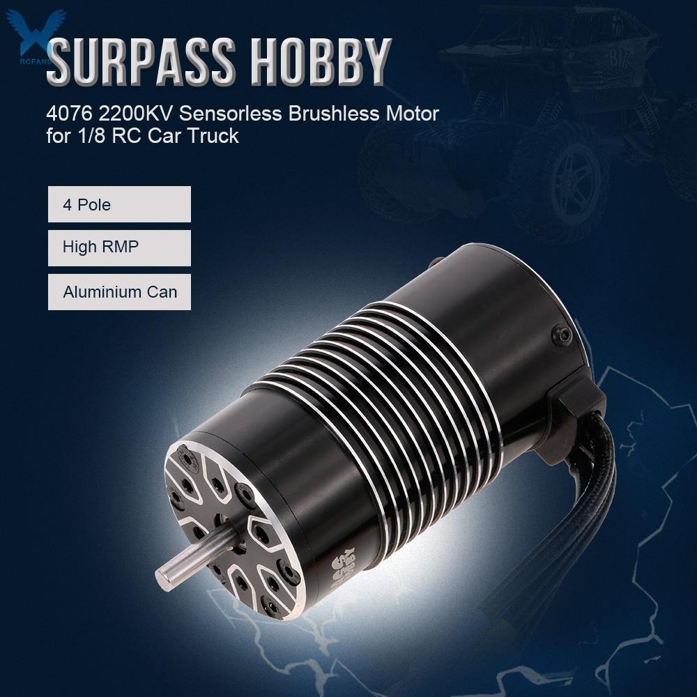 Shipped within 12 hours】 SURPASS HOBBY 4076 2200KV Sensorless Brushless Motor for 1/8 TRAXXAS HPI RC Car Truck RC Accessories[fun][rc]