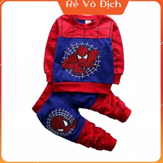 Set bộ quần áo Siêu Nhân trẻ em cho bé trai 8-18kg
