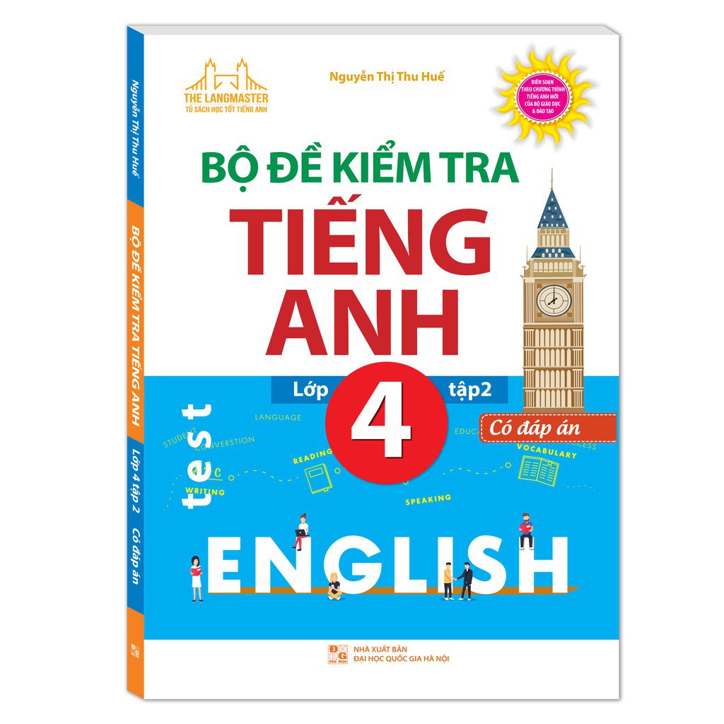 Sách - Combo Bộ đề kiểm tra tiếng Anh lớp 4 (trọn bộ 2 tập) Có đáp án