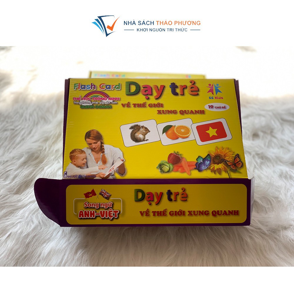 Bộ thẻ Flashcard Việt Hà song ngữ Việt Anh chủ đề Dạy trẻ về thế giới xung quanh 19 chủ đề (phương pháp Glenn Doman)