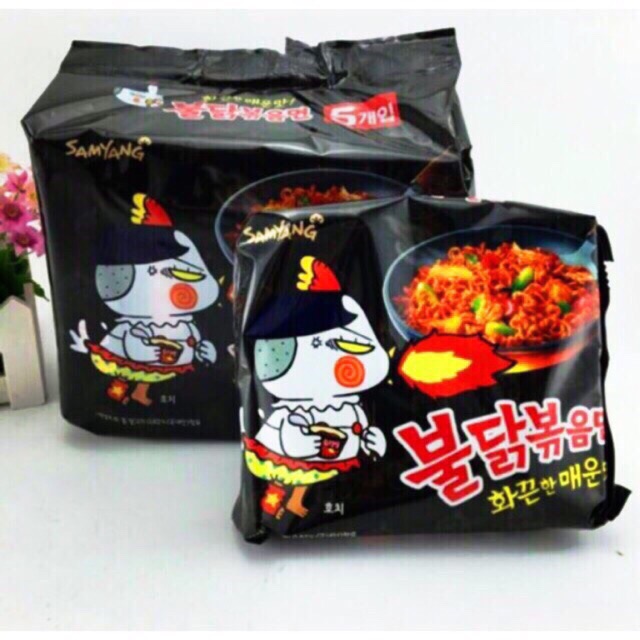 LỐC 5 GÓI MÌ KHÔ GÀ CAY SAMYANG 140g