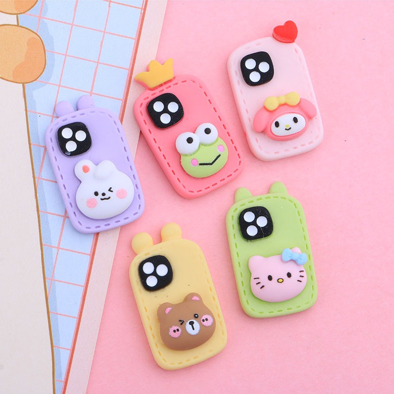 Charm c580 slime dụng cụ charm trang trí hình điện thoại kèm bé thú cute - ảnh sản phẩm 2