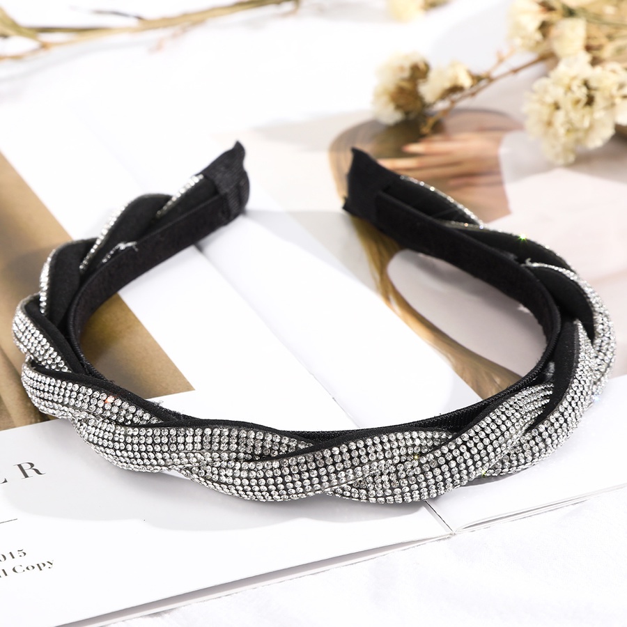 Cài Tóc Đính Đá Màu Đen Phong Cách Hàn Quốc Cho Nữ