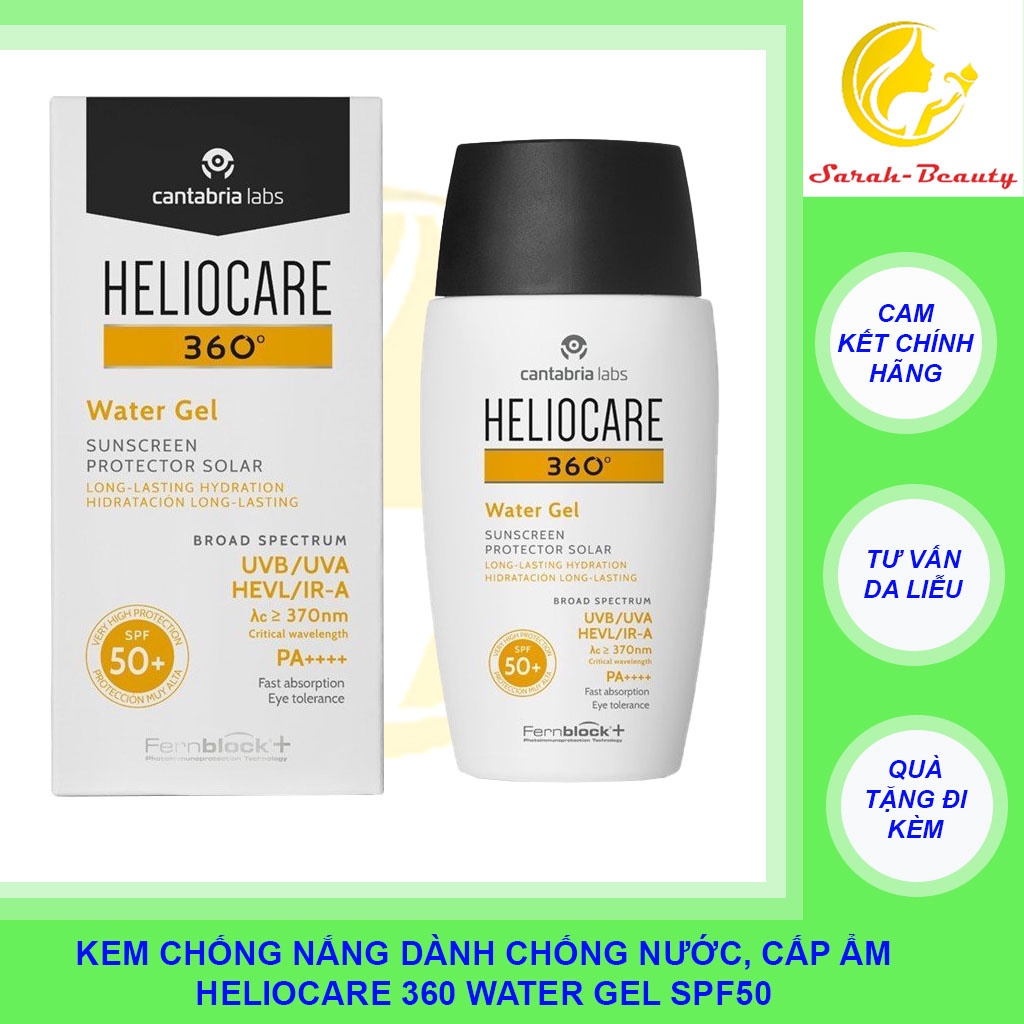 [CHÍNH HÃNG]KEM CHỐNG NẮNG DÀNH CHO MỌI LOẠI DA, ĐI BƠI HELIOCARE 360 WATER GEL