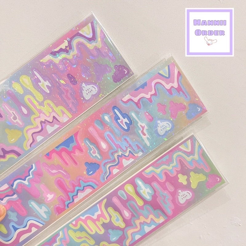 Sticker màu loang bling bling siêu xinh