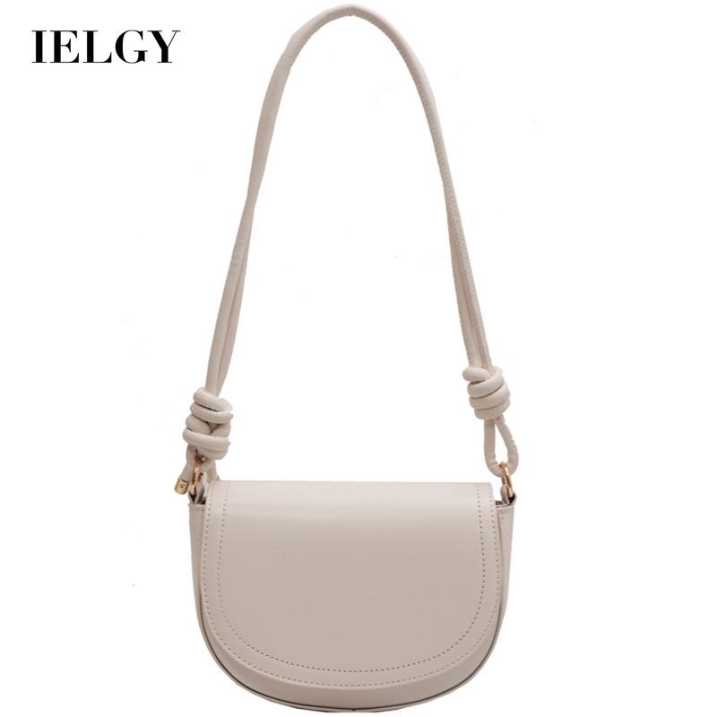 Túi đeo chéo IELGY màu sắc đơn giản phong cách retro thời trang dành cho nữ