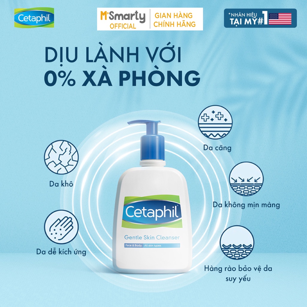 - Sữa Rửa Mặt Dịu Nhẹ Cetaphil Gentle Skin Cleanser Sản Phẩm Chính Hãng Tất Cả ml