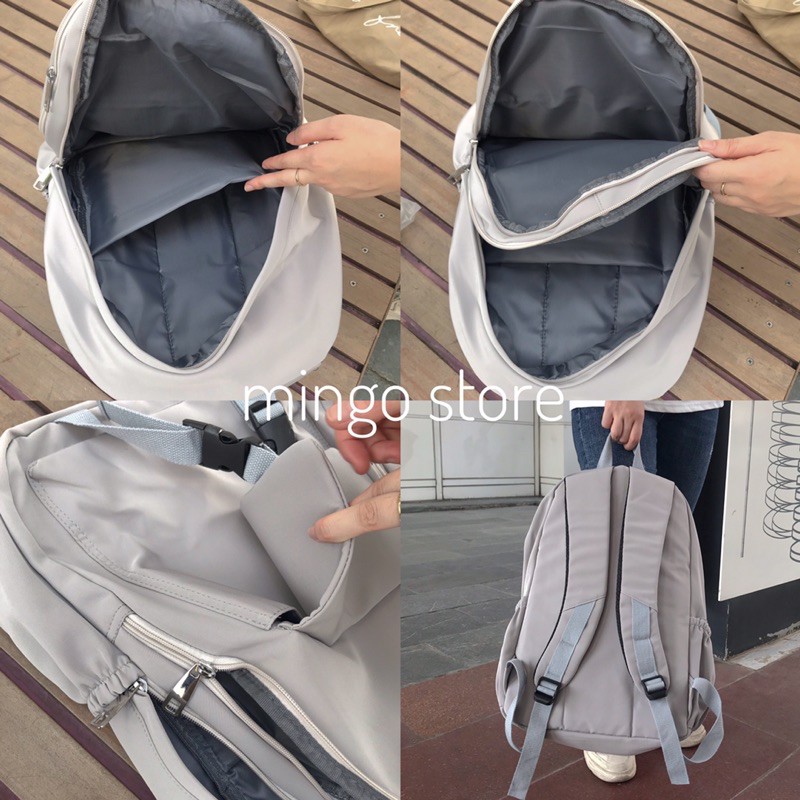 [Mã SKAMCLU9 giảm 10% đơn 100K] Balo 2 ngăn lớn chất dù mịn dày dặn vừa lap 15,6 (KER BACKPACK)