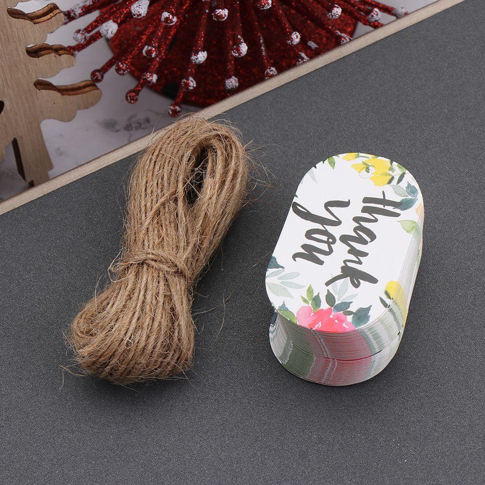 Bộ 50 Thẻ Giấy In Hoa Tự Trang Trí Hộp Quà Cưới / Giáng Sinh