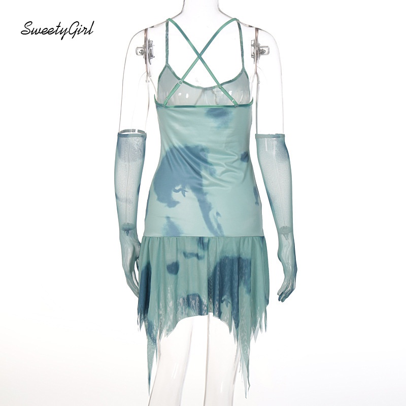 Sweety Đầm Mini Cổ Chữ V Khoét Sâu Tay Lửng Nhuộm Màu Thời Trang Quyến Rũ Dành Cho Nữ 2022