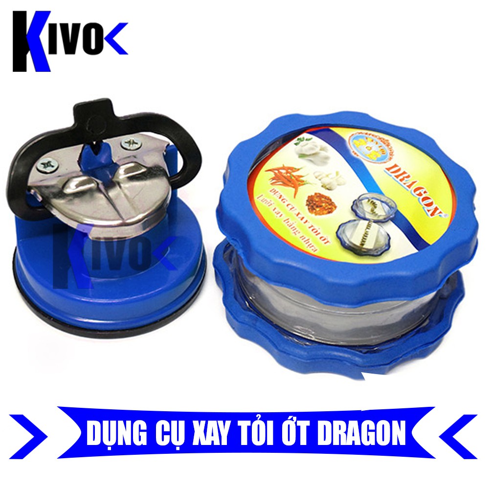 Dụng Cụ Xay Tỏi Ớt - Máy Nghiền Tỏi Ớt Bằng Tay CHẤT LƯỢNG CAO lưỡi inox Dragon