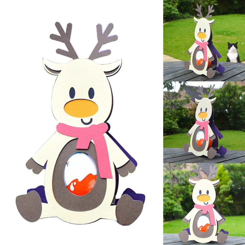 Khuôn Cắt Giấy Làm Từ Kim Loại Hình Tuần Lộc Giáng Sinh Trang Trí Scrapbook