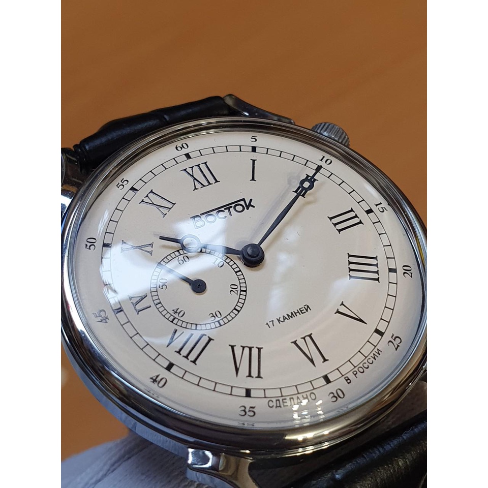 Đồng hồ Nga Vostok 581883. Đồng hồ nam Vostok máy cơ lên giây, size mặt 38, size dây 18