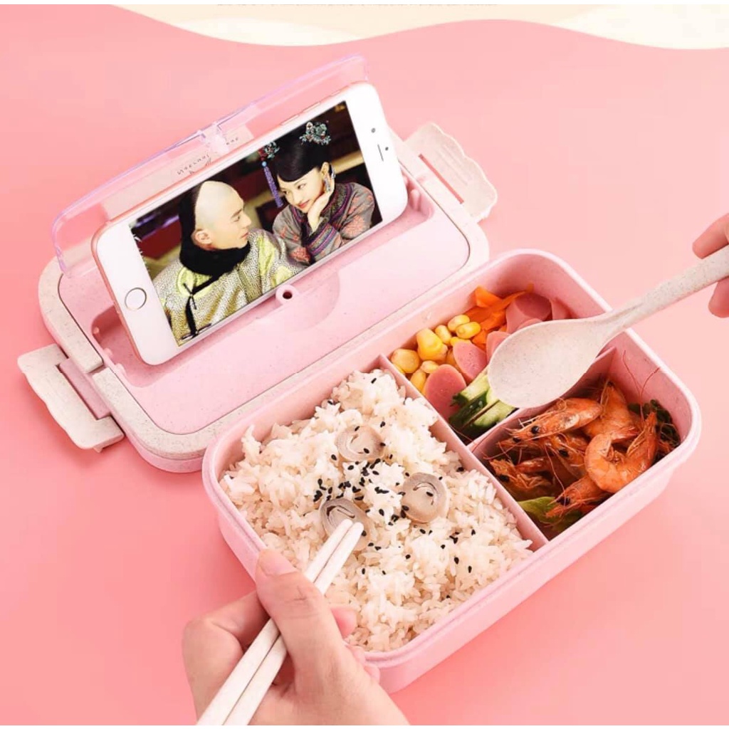 Hộp Đựng Thức Ăn Văn Phòng 5 trong 1 - Làm Bằng Lúa Mạch Bảo Vệ Sức Khoẻ - Hộp Đựng Thực Phẩm - HÀNG CÓ SẴN