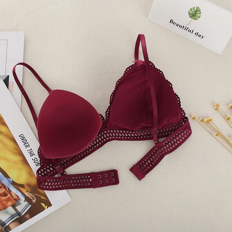 Áo bra ren đệm mỏng không gọng cài khuy sau PTStore - FLA24