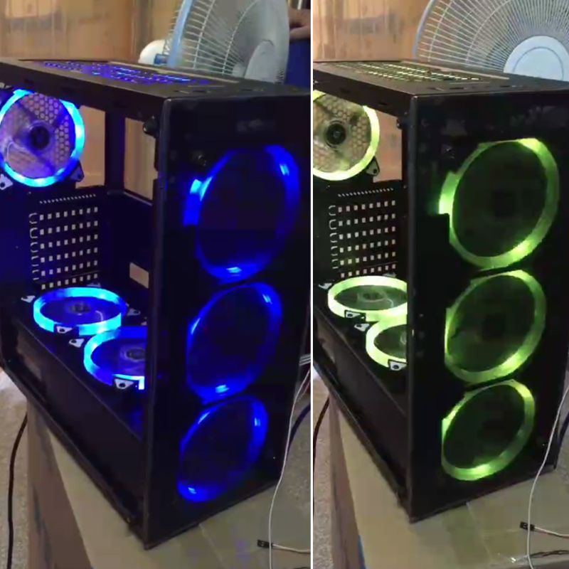 1 Bộ Quạt Tản Nhiệt Đèn LED RGB 120MM Tùy Chỉnh Kèm Ốc Vít Cho Máy Tính PC Laptop