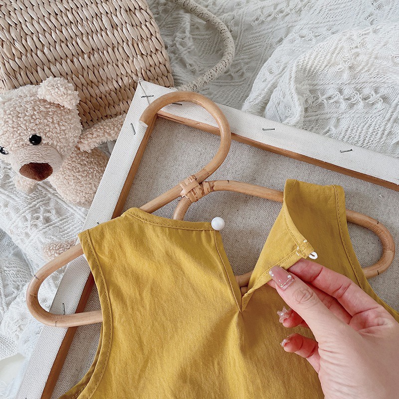 Set Áo Sát Nách + Quần Dài Chấm Bi Dễ Thương Cho Bé Gái