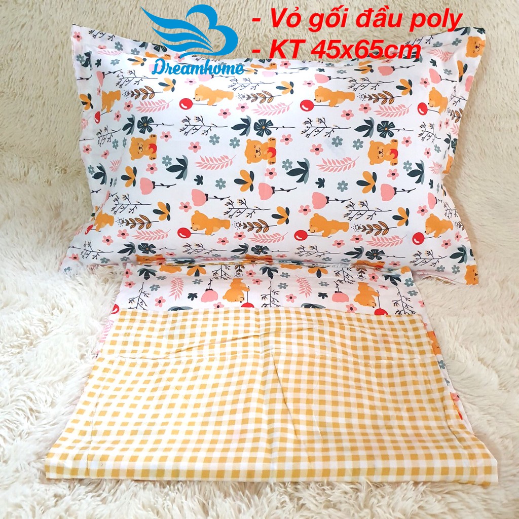 Vỏ gối nằm Cotton poly 1 cái kích thước 40x60 cm Dreamhomebedding