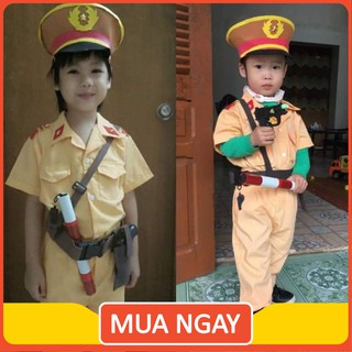 Quần áo cảnh sát giao thông cho bé gái