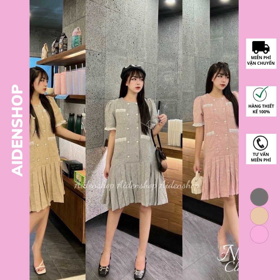 Váy bầu thu đông thiết kế đẹp Aidenshop đầm bầu công sở