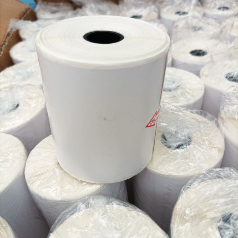 giấy in nhiệt bill k80 có keo dán 80*30m A6 100*150cm tệp 500 tờ