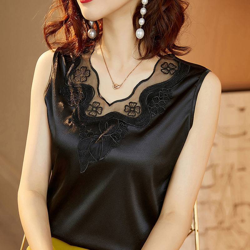 Áo Nữ Không Tay Phối Ren Thời Trang Quyến Rũ