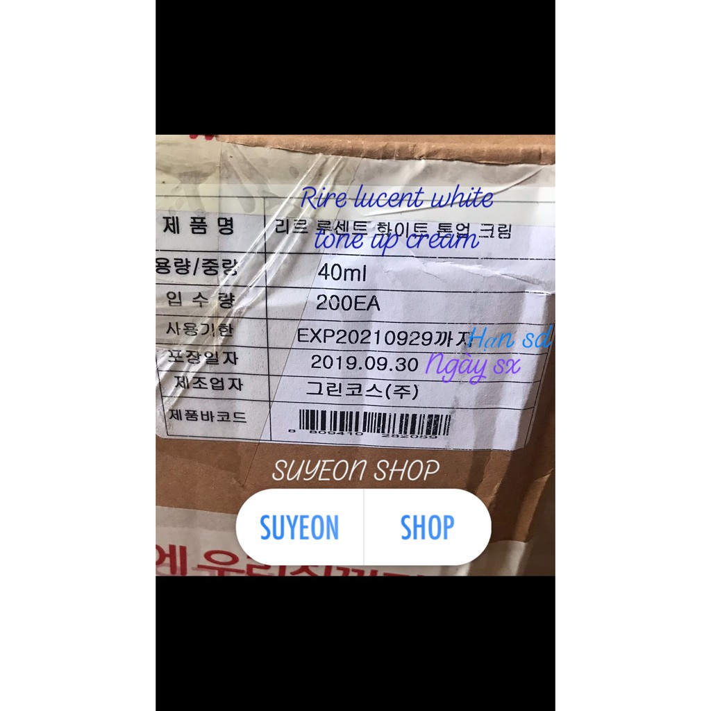 Lucent white tone up cream- kem dưỡng trắng nâng tông da( sẵn-xách tay-có quà tặng-chứng chỉ sản phẩm) | BigBuy360 - bigbuy360.vn