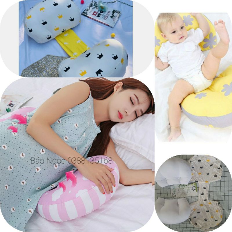 Gối Bầu 2 lớp - Gối cánh tiên cho bà bầu♡(hàng tháo rời Rễ dàng)