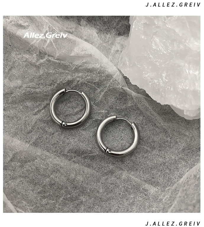 Bông Tai Tròn Nhỏ Không Gây Dị Ứng Thiết Kế Cá Tính