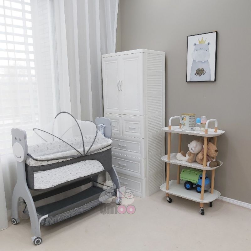 Nôi cũi Umoo gấu UM-08111, hàng chính hãng