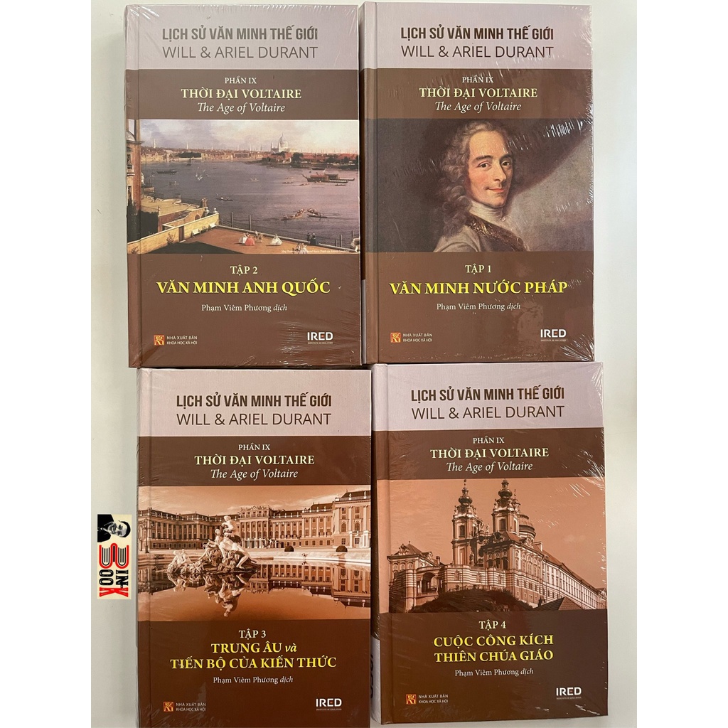 Sách - Lịch Sử Văn Mình Thế Giới - Thời Đại Voltaire – Phần IX – Gồm 4 Tập - Will &amp; Ariel Durant – BÌNH BOOK