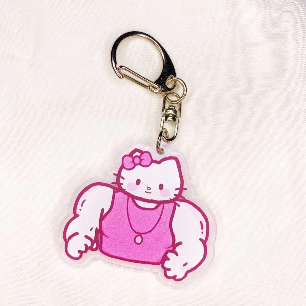 Móc Khóa Hình Cơ Bắp Mèo KITTY Dễ Thương