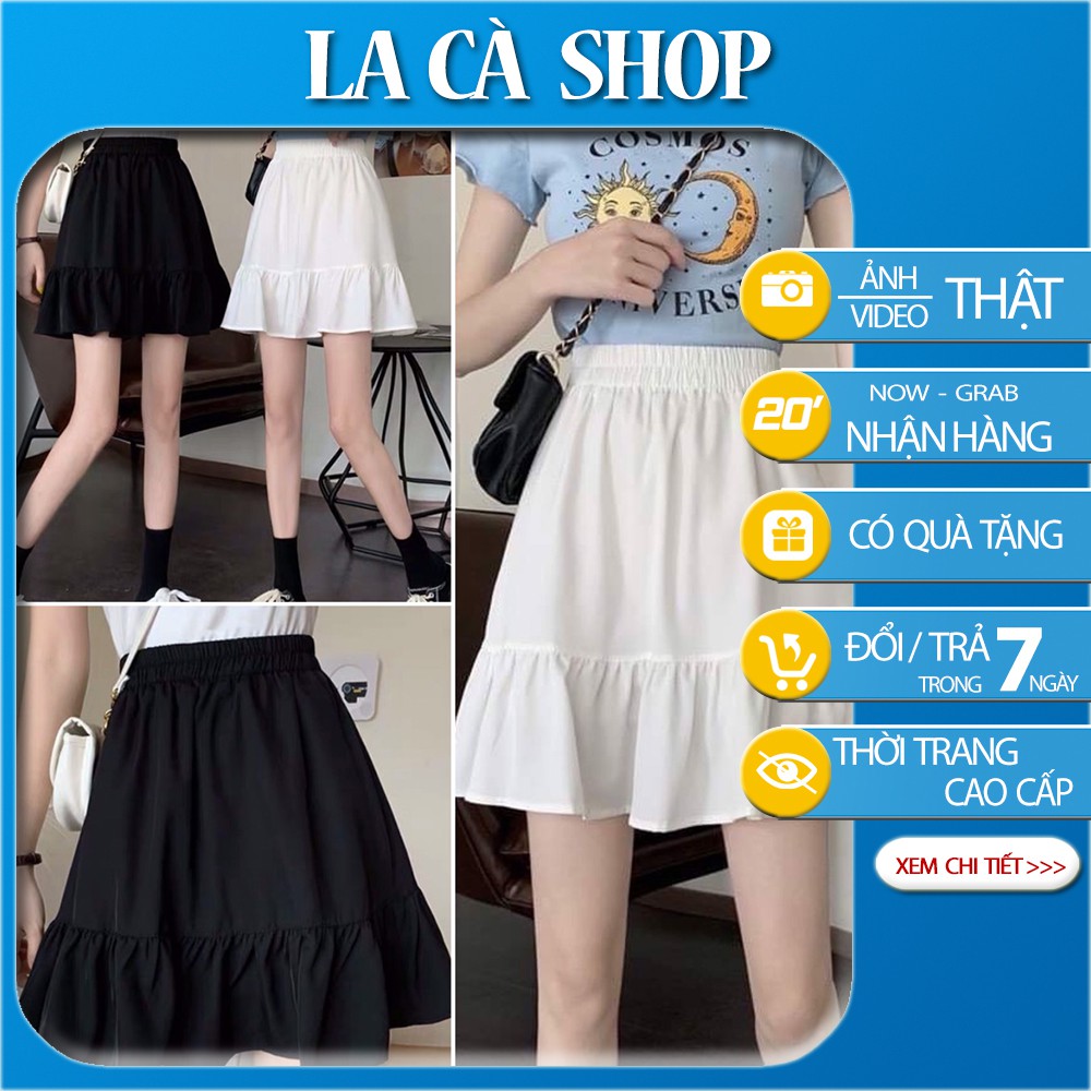 Chân váy ngắn 2 tầng xếp ly ulzzang, chân váy ngắn 2 lớp vải voan hai màu đen, trắng