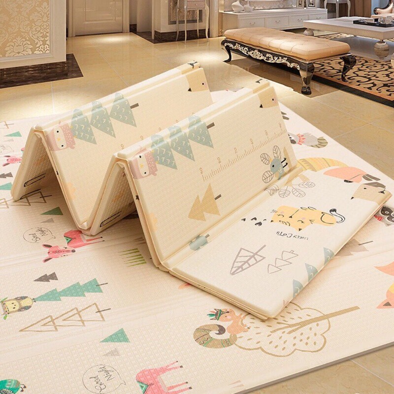 Thảm Xốp Gấp Gọn XPE Cho Bé 2 Mặt Chống Thấm Chống Trơn Hàn Quốc 1m8 - 2m