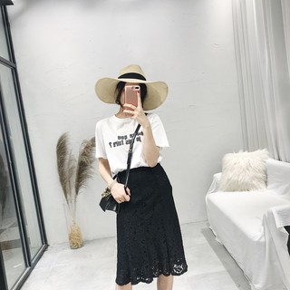 Set áo phông + chân váy ren(hàng Quảng Châu)