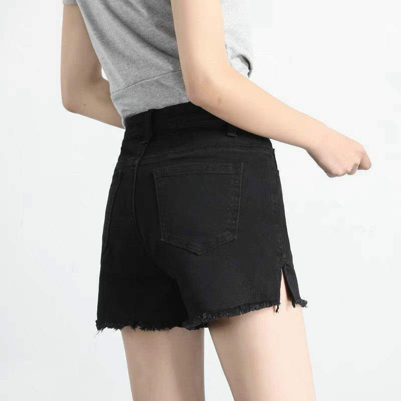 [ẢNH THẬT] –[SIZE S,M,L] (MM85VP54) SHORT JEAN KHOÉT HÔNG 2 MÀU ĐEN, TRẮNG