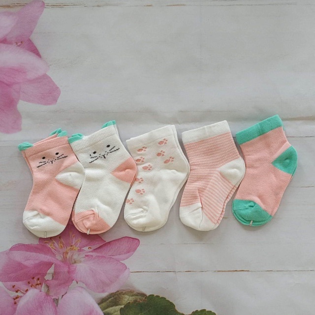 SET 5 TẤT LƯỚI CAO CỔ CHO BÉ