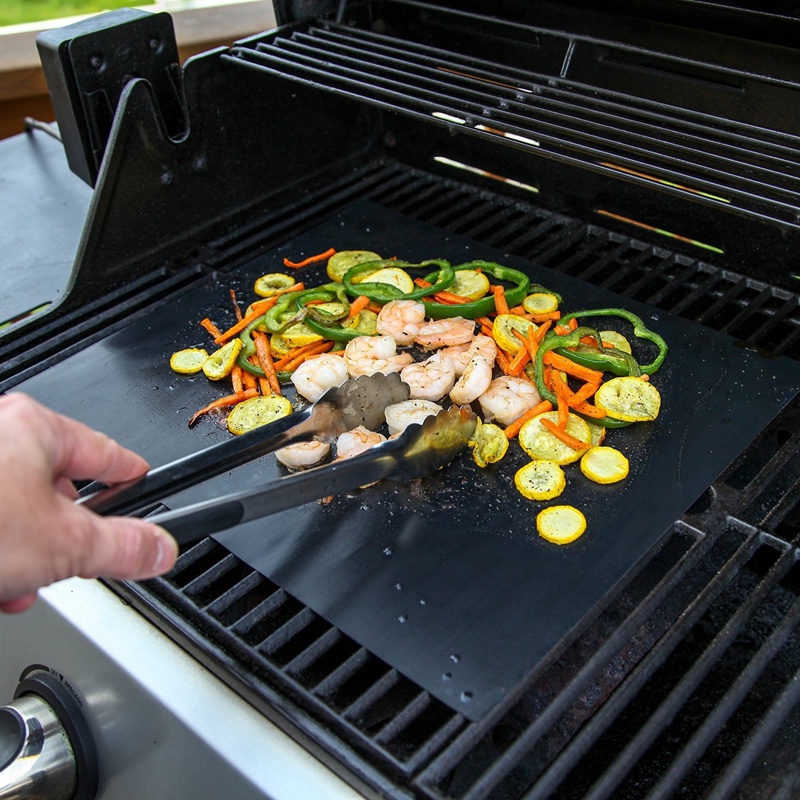 Set 3 tấm thảm nướng BBQ OSSAYI chống dính chịu nhiệt có thể tái sử dụng